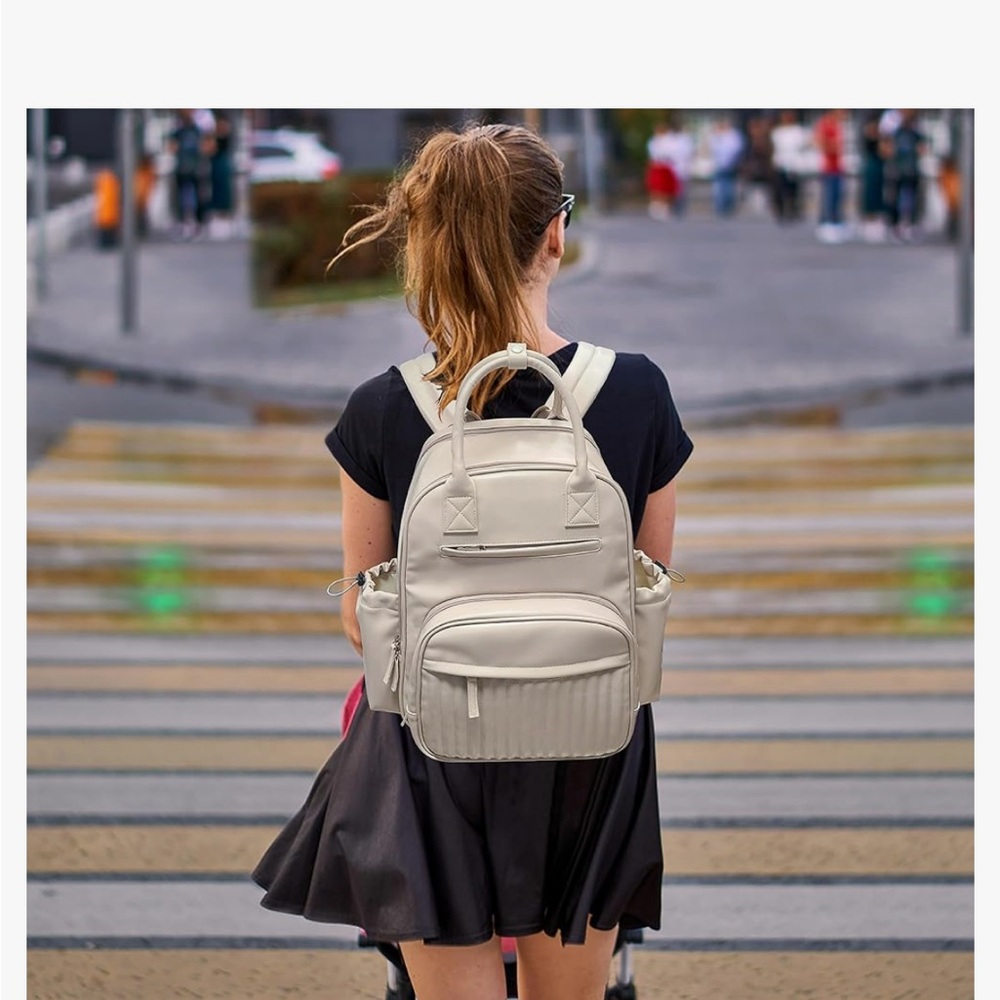 Stylish Cream Backpack for Women